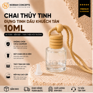 Lọ Đựng Tinh Dầu Khuếch Tán Treo Xe Hơi 10ml Cao Cấp | Noiran Concepts