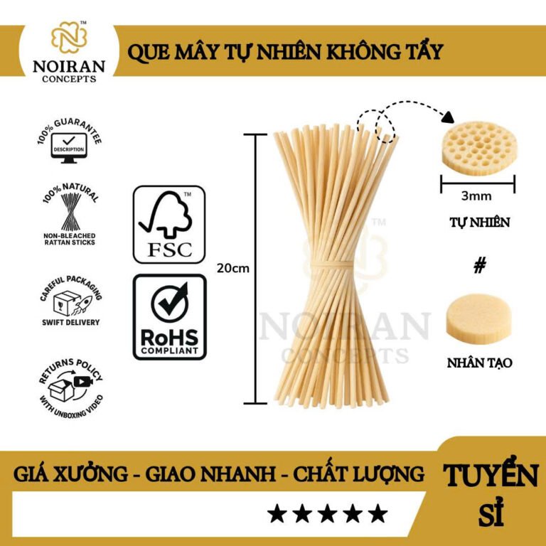 Que mây tự nhiên không tẩy