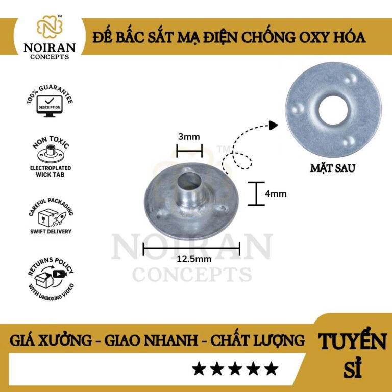 Đế bấc sắt mạ điện chống oxy hóa