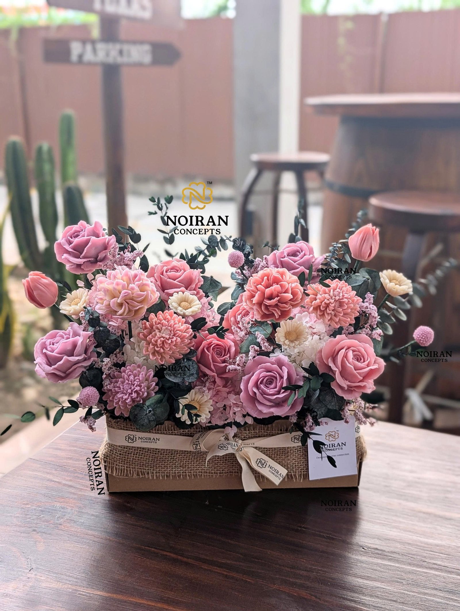 Thiết kế hộp hoa nến thơm Garden Box No.1