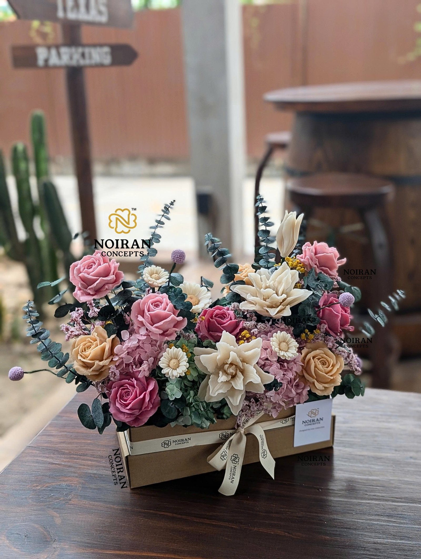 Hộp hoa nến thơm Garden Box No.1 trong không gian sống