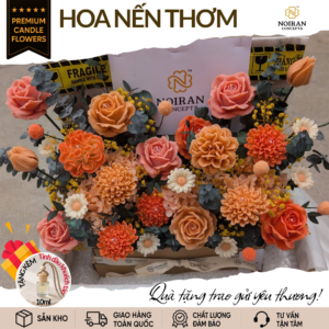Hộp hoa nến thơm Garden Box No.1 Noiran Concepts - quà tặng hoa nến thơm handmade cao cấp với hương thơm tinh tế, phù hợp sinh nhật, tốt nghiệp và doanh nghiệp.